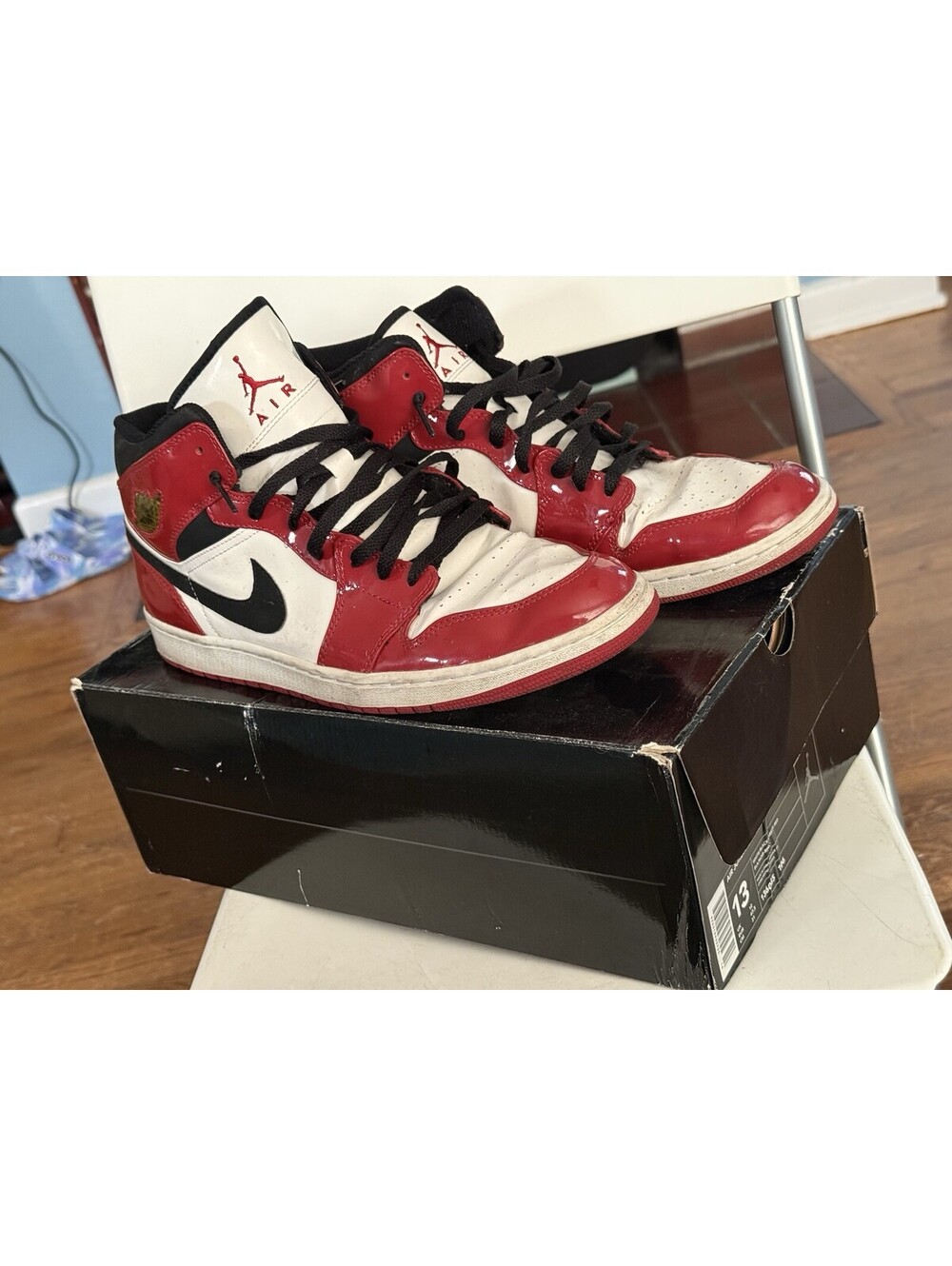 Nike Air Jordan 1 Retro 'Chicago Bulls' Patent 2003 VTG OG (136085-106) - Size13